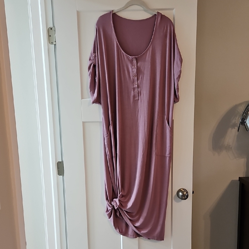KYTE Bamboo Womens Lounge Dress- Size Large- Postpartum/maternity